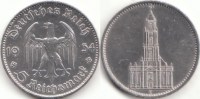 5 Reichsmark 1934 Deutsches Reich Garnisonkirche E